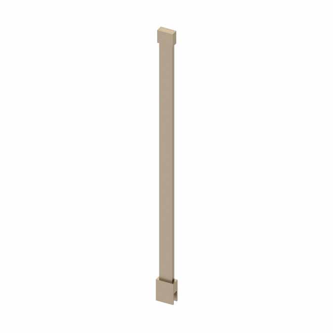 Abacus Wetroom Glass Brushed Nickel Ceiling Support Arm 600mm