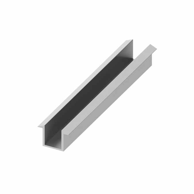 Wet Room 8mm Glass Recessed Channel 2000mm - Chrome