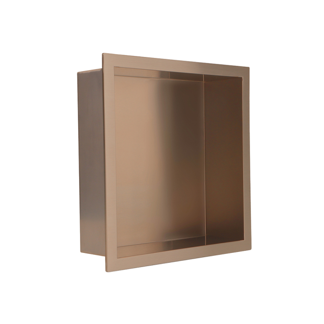 Gio Shower Niche Insert Brushed Bronze 300 x 300mm