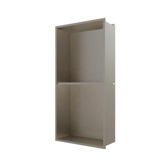Gio Shower Niche Insert with Shelf Stainless Steel 300 x 600mm