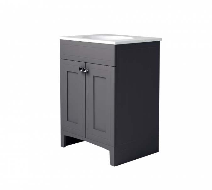 Classic 500mm Graphite Bathroom Vanity Unit With Basin  - Origins By Utopia