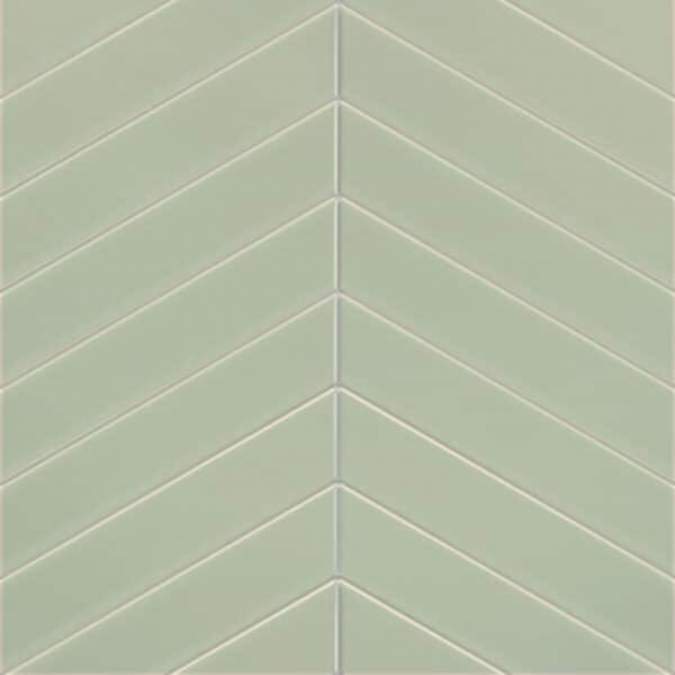 Glass Green Chevron Reflect Tile Wall Panels