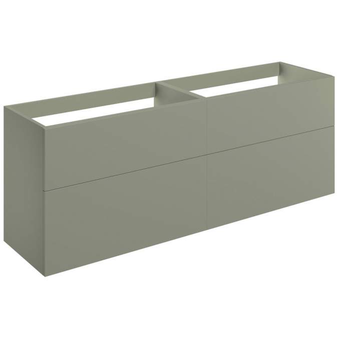 Shetland 1180mm Matt Olive Green 4 Drawer Wall Hung Vanity Unit