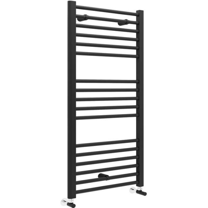 Gressingham Straight Ladder Radiator 600 x 1200 x 30mm - Matt Black