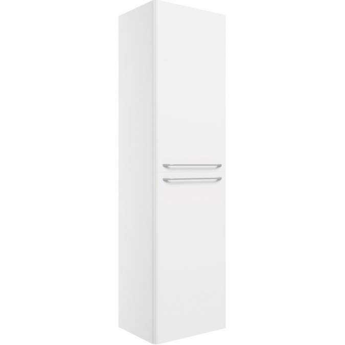 Gressingham 454mm Wall Hung 2 Door Tall Unit - White Gloss