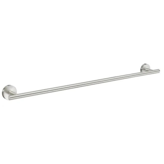 Smedbo Home Brushed Nickel Single Towel Rail