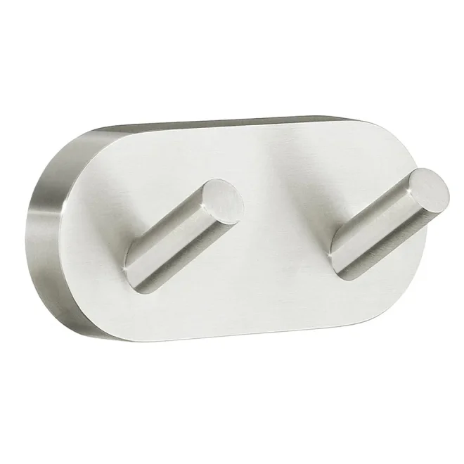 Smedbo Home Brushed Nickel Double Towel Hook