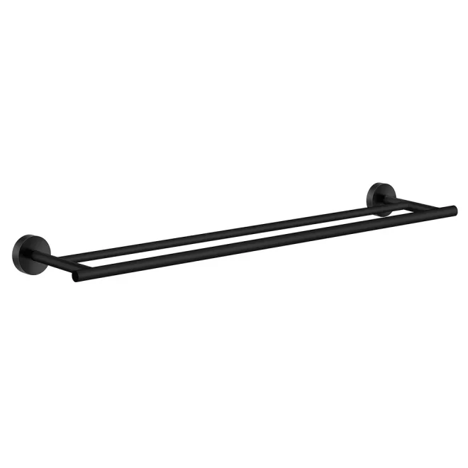 Smedbo Home Matt Black Double Towel Rail