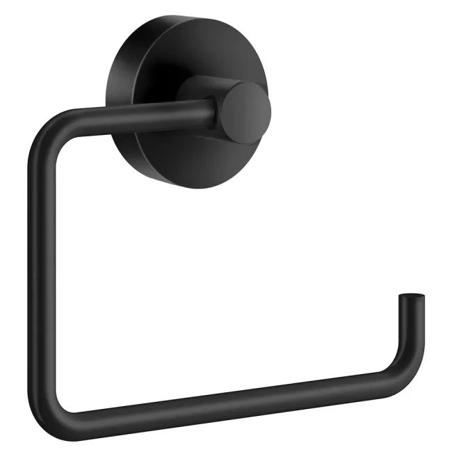 Smedbo Home Matt Black Square Toilet Roll Holder