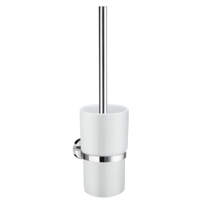 Smedbo Home Chrome Toilet Brush with Ceramic Holder