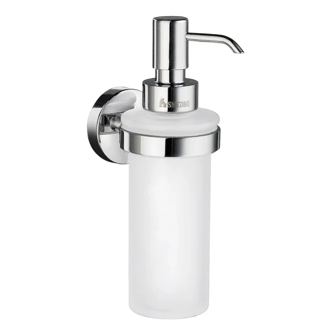 Smedbo Home Chrome and Frosted Glass Tall Soap Dispenser