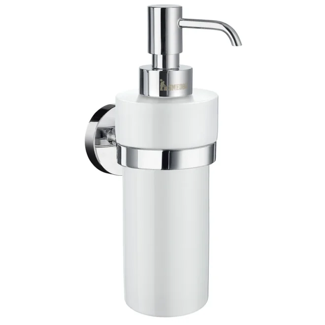 Smedbo Home Chrome and Porcelain Tall Soap Dispenser