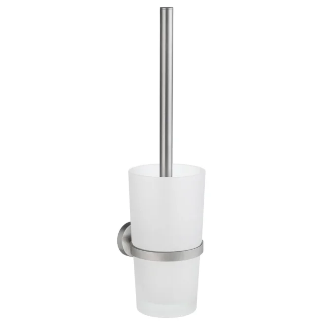 Smedbo Home Brushed Chrome with Frosted Glass Toilet Brush