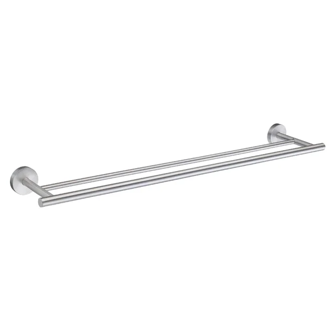 Smedbo Home Brushed Chrome Double Towel Rail