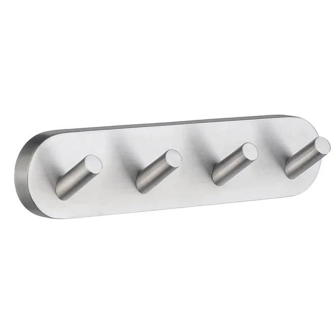 Smedbo Home Brushed Chrome Quadruple Towel Hook