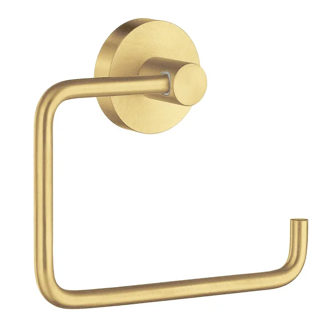 Smedbo Home Brushed Brass Square Toilet Roll Holder