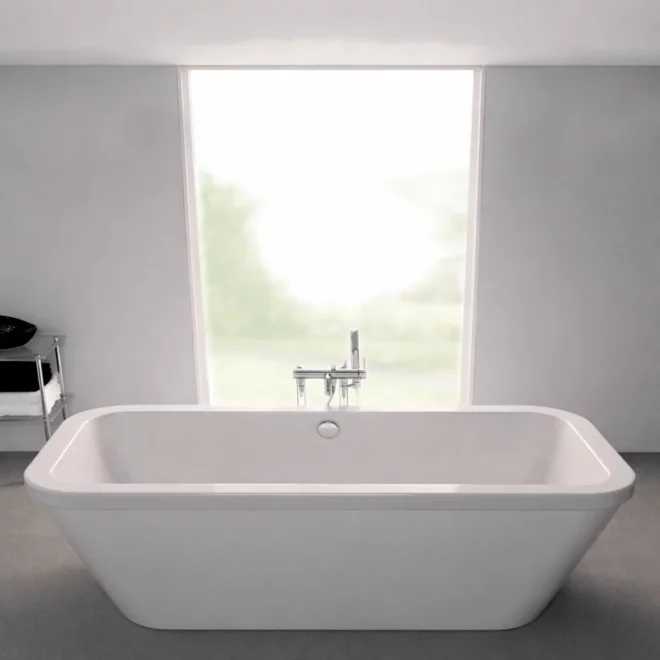 Carron Halcyon Square 1750 x 800 White Freestanding Bath - Carronite