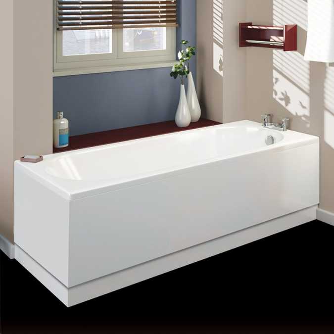 HaLite Gloss White 1700mm Bath Panel - Waterproof & Solid