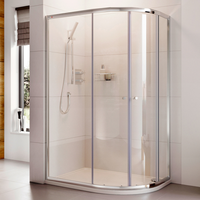 Haven6 1000 x 800mm Offset Two Door Quadrant Shower Enclosure