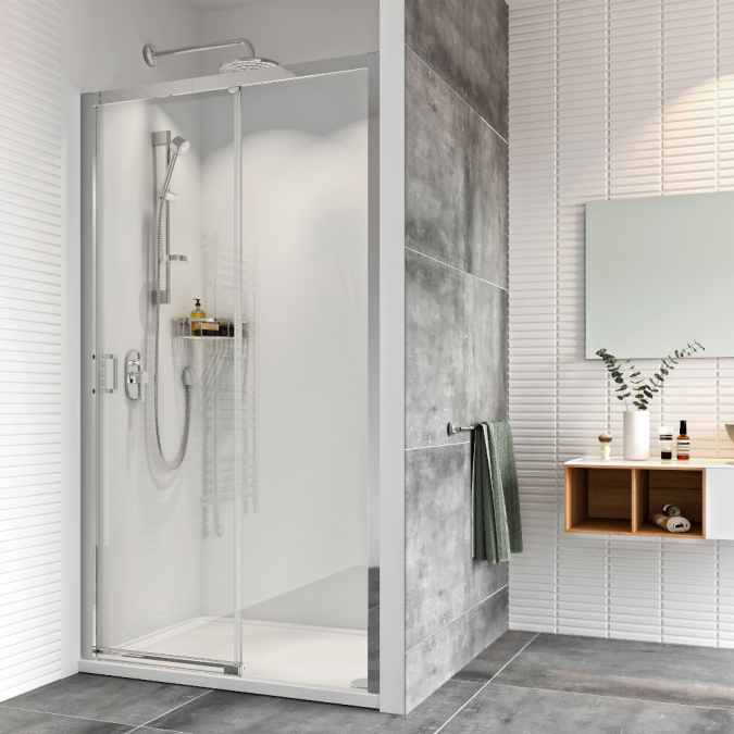 Haven8 1200mm Level Access Sliding Shower Door, Left Hand