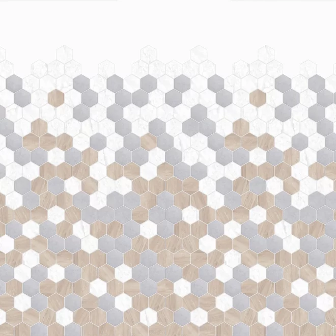 Kinewall Hexagon Trilogy Shower Panel 1000 x 2500mm