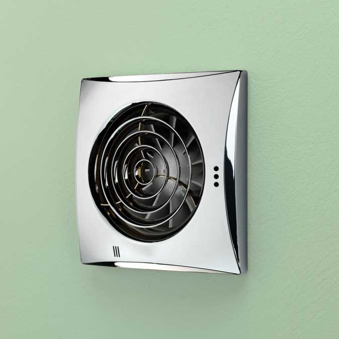 HIB Hush Chrome Wall & Ceiling Mounted SLEV Low Voltage Bathroom Extractor Fan