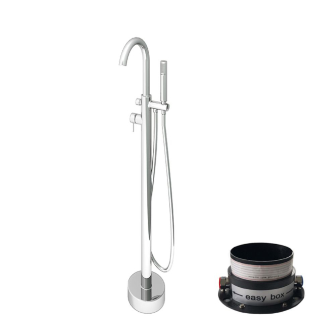 Abacus Iso Freestanding Bath Shower Mixer Tap - Chrome