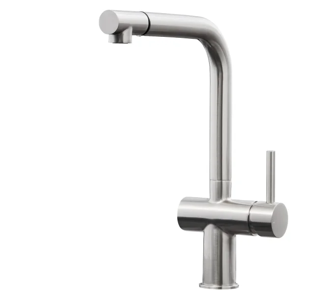 Ingleton Brushed Nickel Pull Out Kitchen Mixer Tap