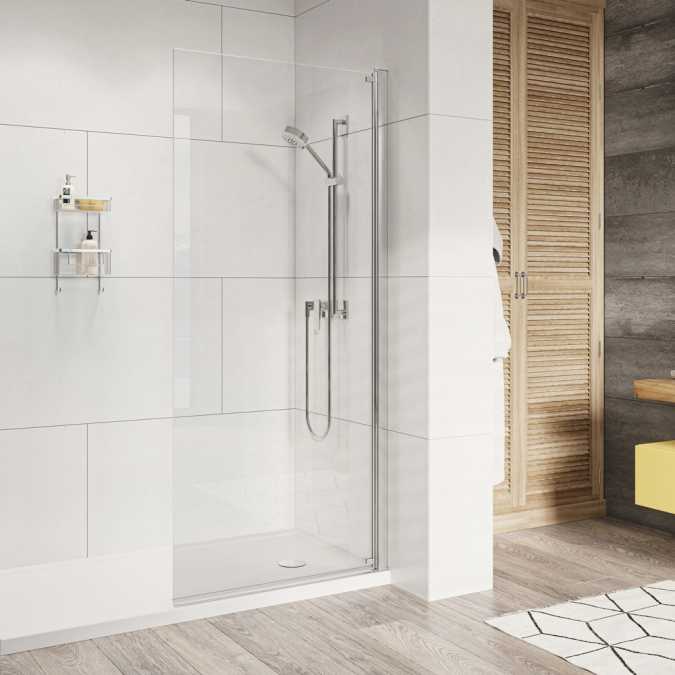 Roman Innov8 400mm Pivoting Wetroom Panel Chrome