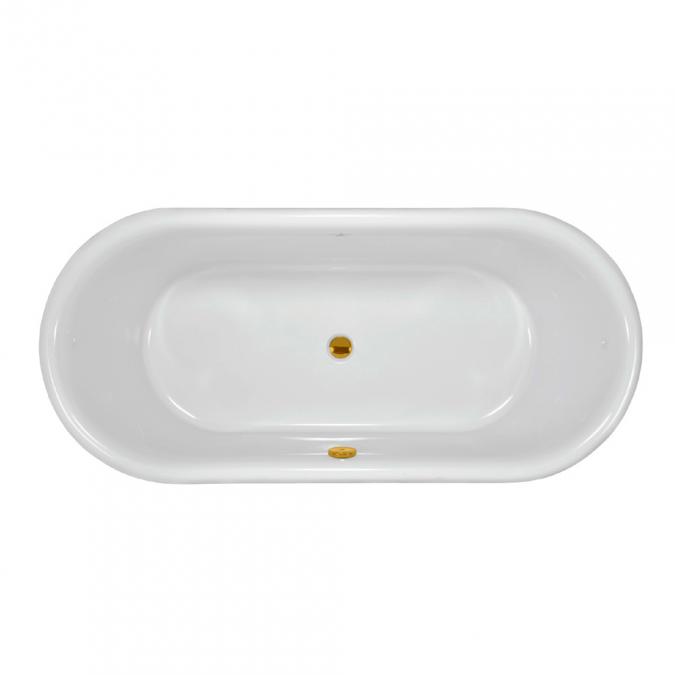 Jaquar Queens Traditional Freestanding Bath 1702mm with Gold Legs