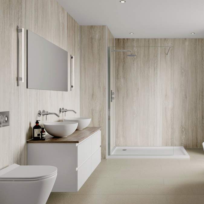 Multipanel Jupiter Silver Shower Panels Rubberduck Bathrooms