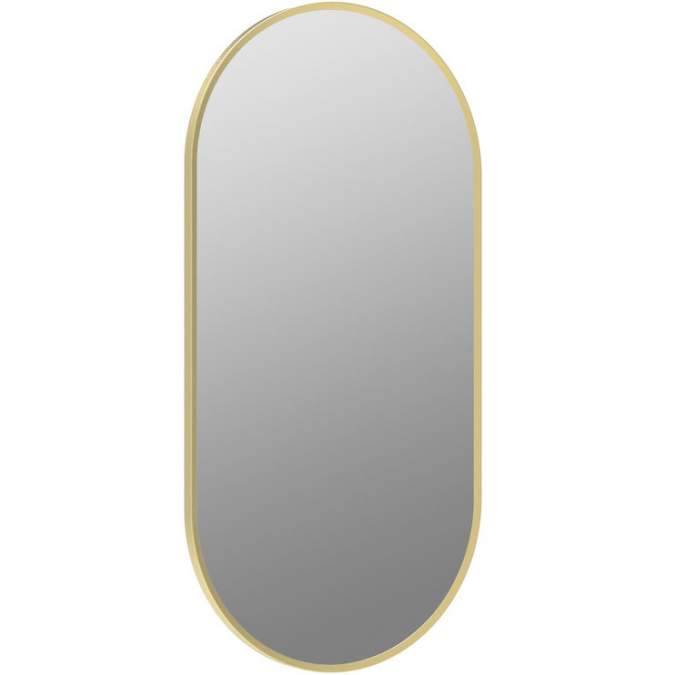 Kaiya 800 x 400mm Oblong Mirror - Brushed Brass