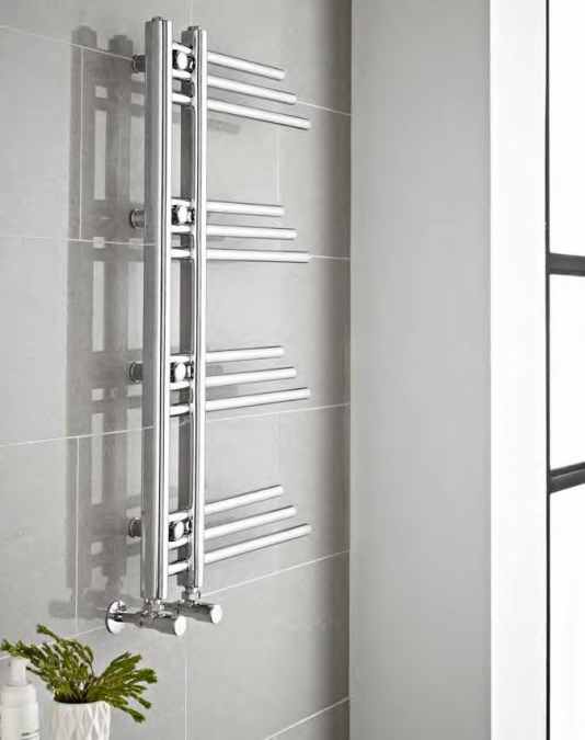 Kartell New York 906 x 500mm Designer Bathroom Radiator - Chrome