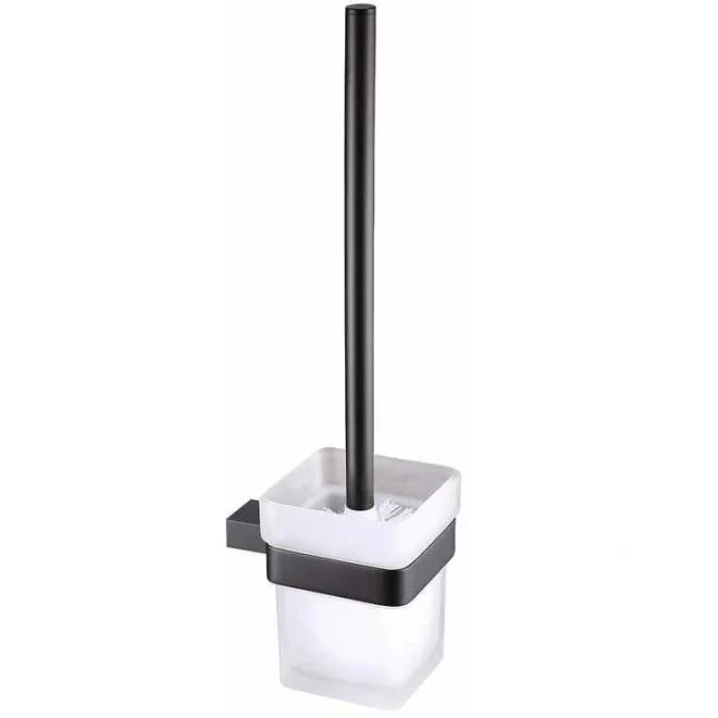 Black Toilet Brush and Holder