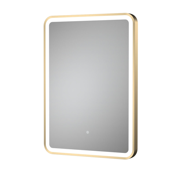 Nuie Hydrus Brushed Brass LED Mirror 700 x 500mm