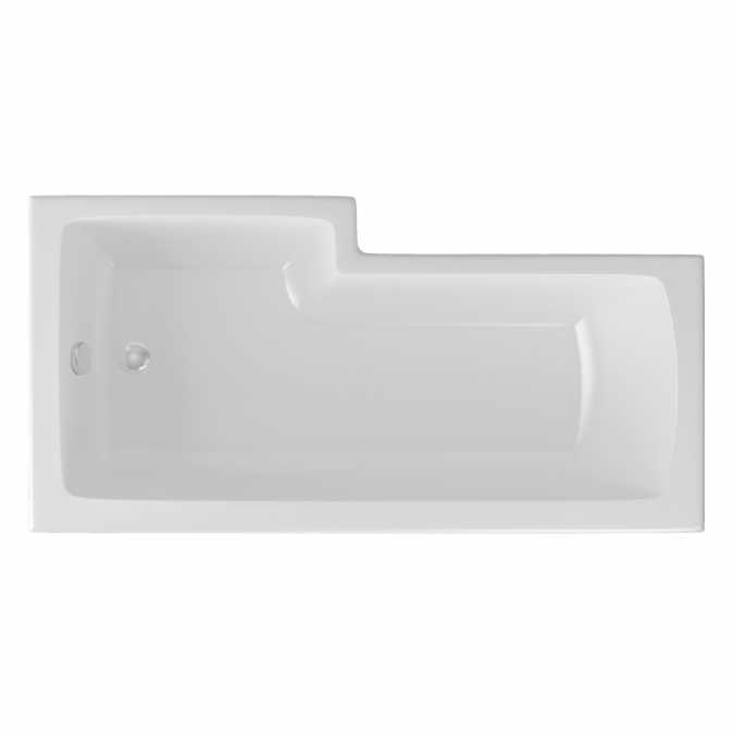 Beaufort Shannon 1500 x 850 L Shaped Shower Bath - Right Hand