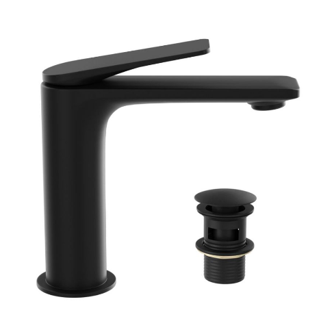 Jaquar Laguna Matt Black Semi Extended Mono Basin Mixer Tap