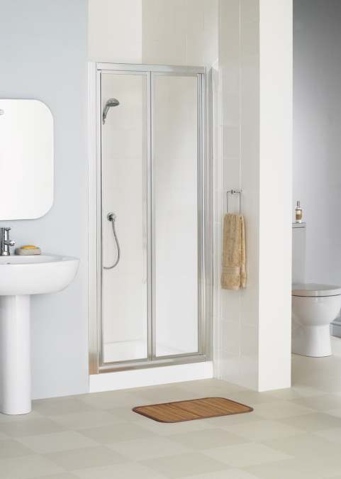 Lakes Classic 1000 White Framed Bifold Shower Door