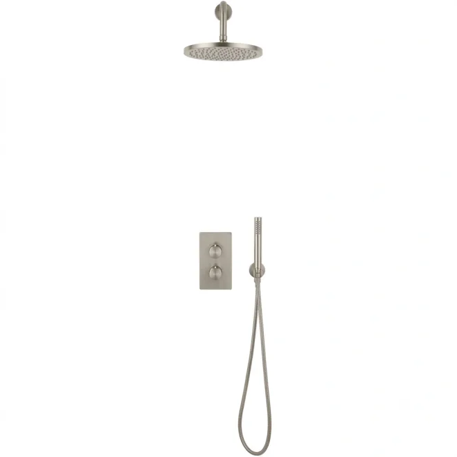 Lancia Score Brushed Nickel Built-in Shower Valve Handset & Wall Mounted Head
