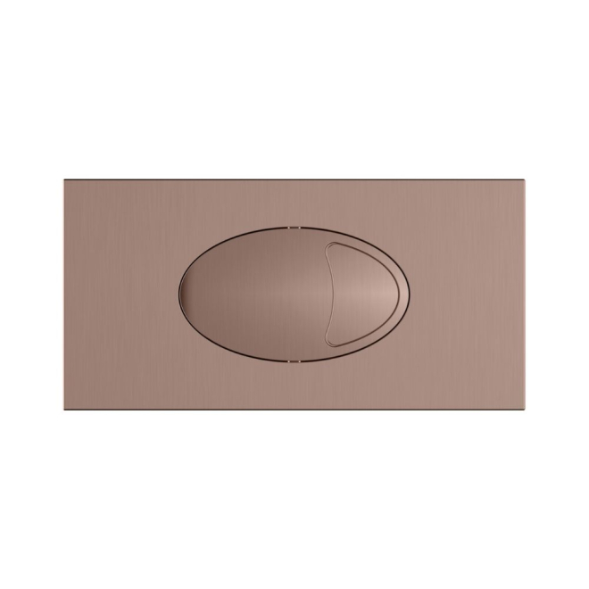 Large Brushed Bronze Dual Flush Button and Access Panel - Scudo