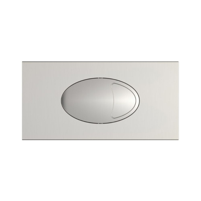 Large Brushed Nickel Dual Flush Button and Access Panel - Scudo