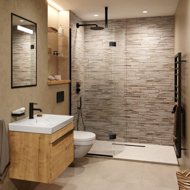Ledgestone M1 PVC Wetpanel Shower Board  2400 x 1000mm