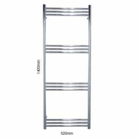 1400 x 520mm Sussex Lewes Stainless Steel Towel Rail - JIS Europe