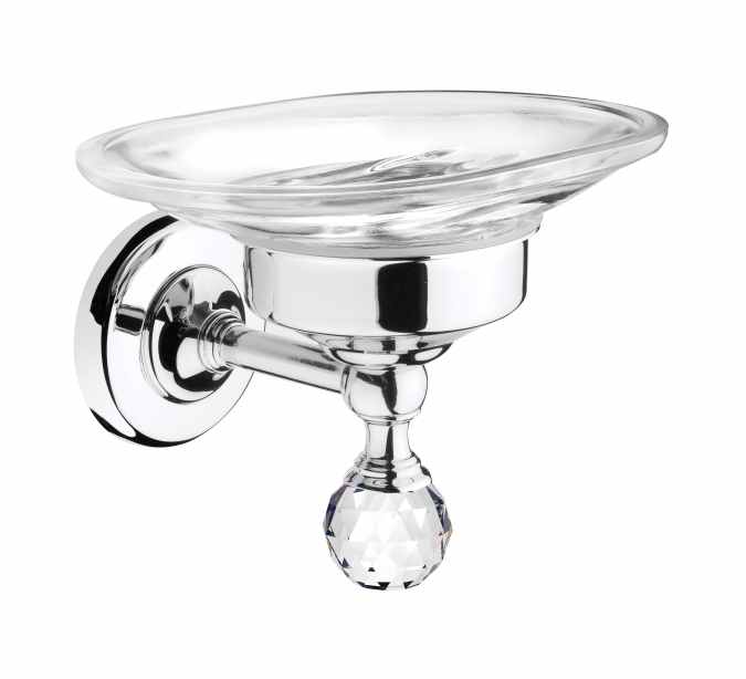 Free Delivery Oriental Crystal Soap Dish In Chrome Gold Or Black Chrome