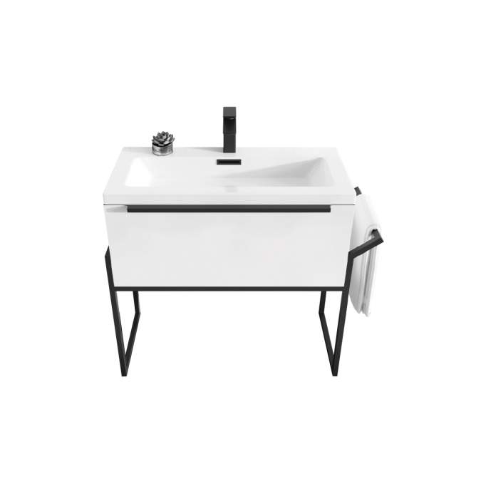 Scudo Muro Plus Black Universal Vanity Unit Frame