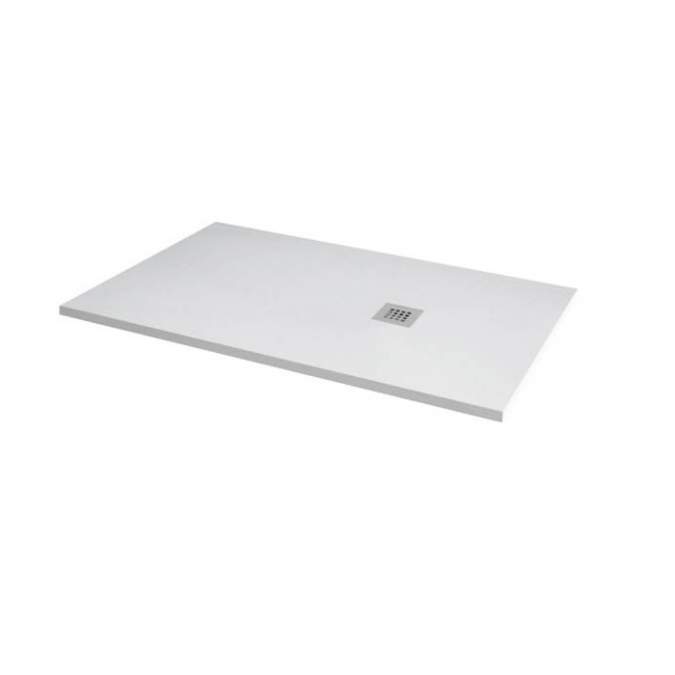 MX Minerals  1600 x 900mm Ice White Slate Effect Shower Tray