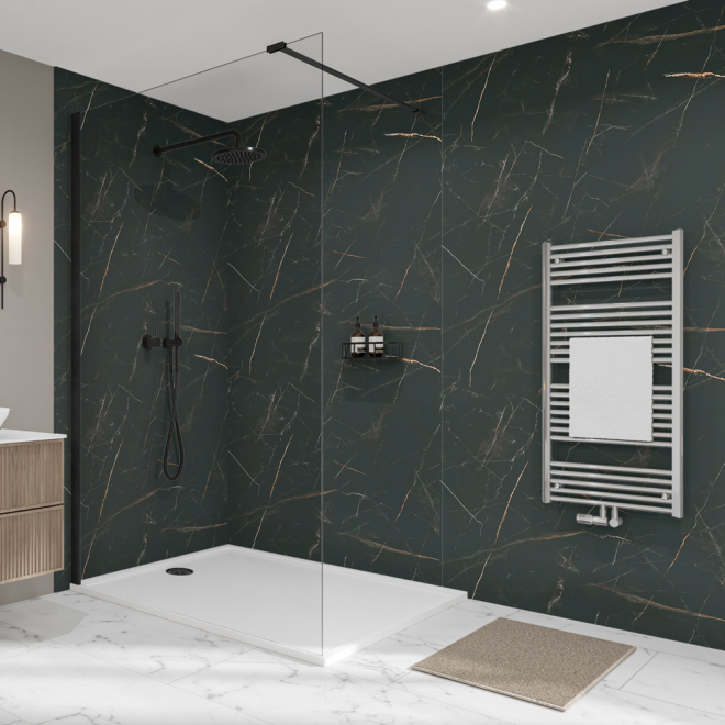 Marbre Celeste Wetwall Elite Abstract Collection, Rubberduck Bathrooms