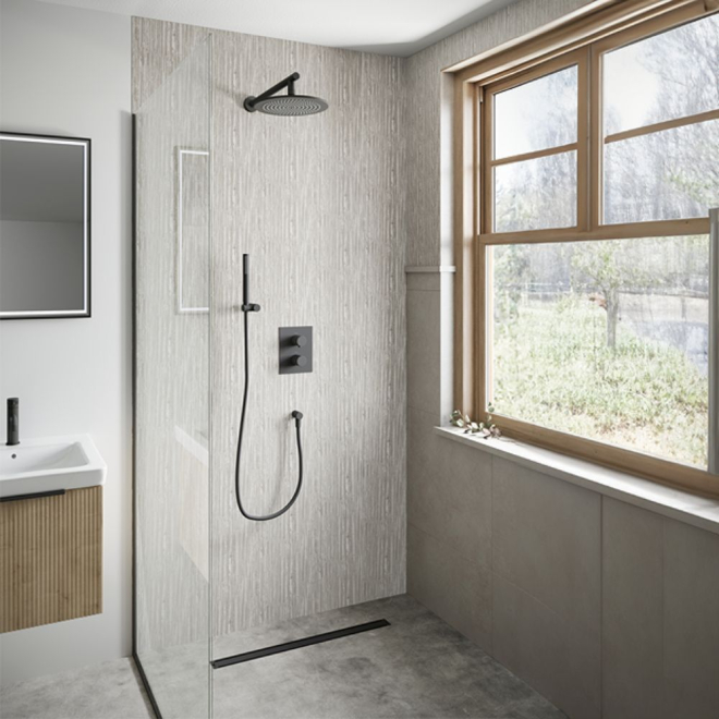 Matt Linear M1 PVC Wetpanel Shower Board  2400 x 1000mm