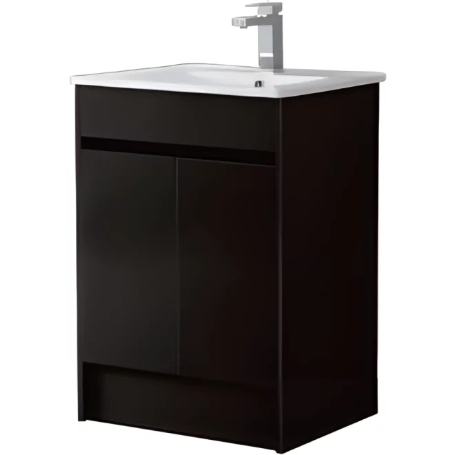 Mercia 600mm Matt Black 2 Door Waterproof Vanity Unit