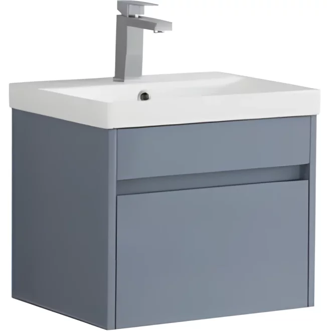 Mercia 500mm Mid Grey Gloss Waterproof Wall Hung Vanity Unit